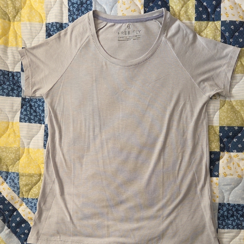 Free Fly Apparel Bamboo Light Gray Short Sleeve Tee